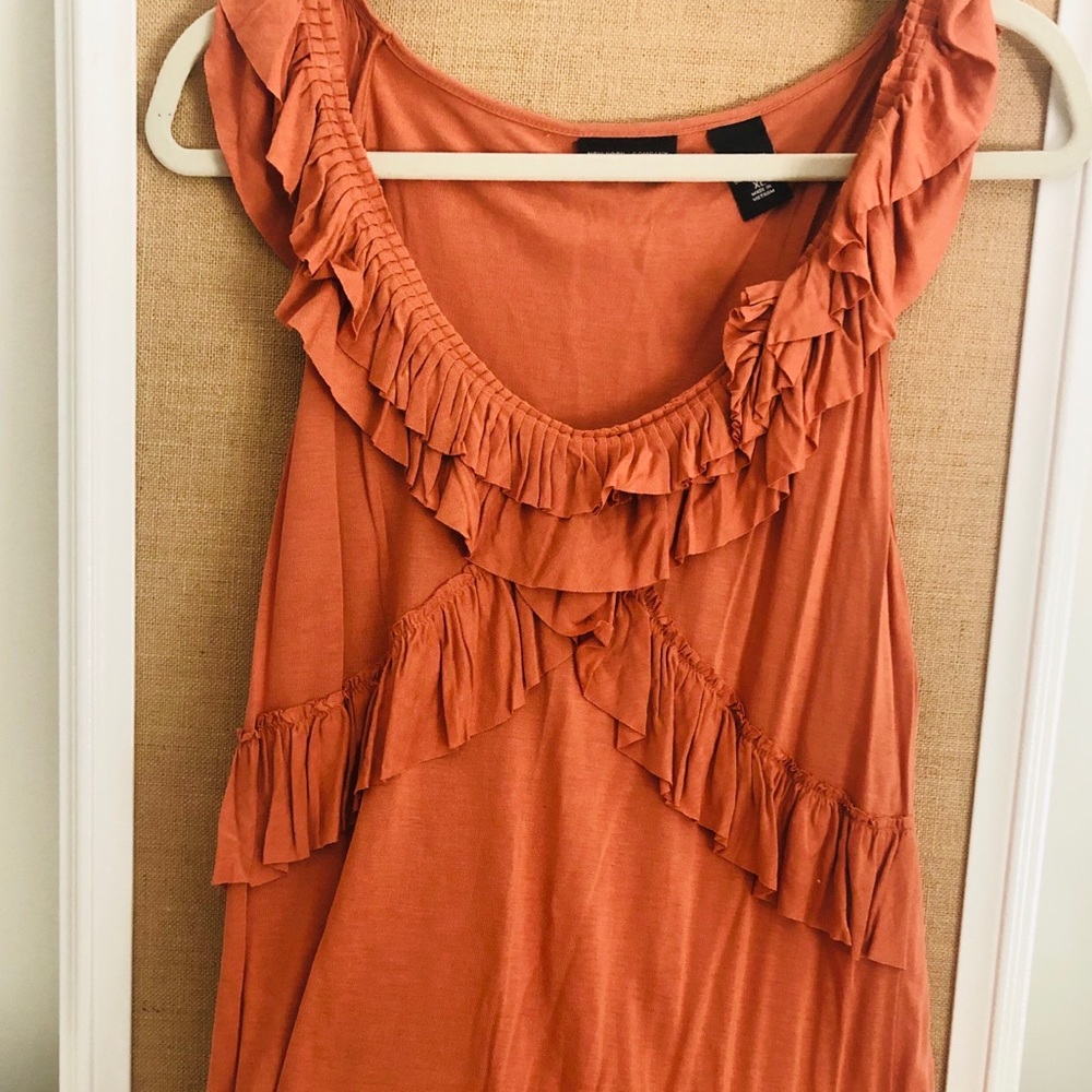 Tunic Tank with Ruffled Neckline